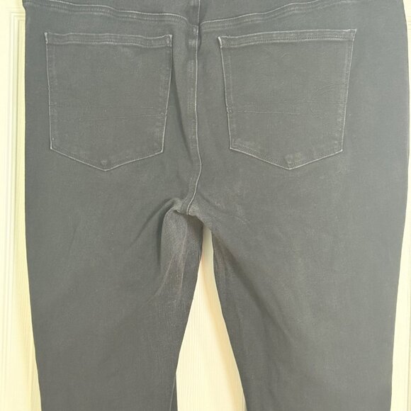 American Eagle Jeans Womens 18 Black Stretch Jegging Grunge Casual - Picture 10 of 16